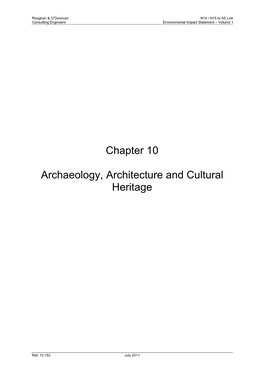 Chapter 10 Archaeology, Architecture and Cultural Heritage