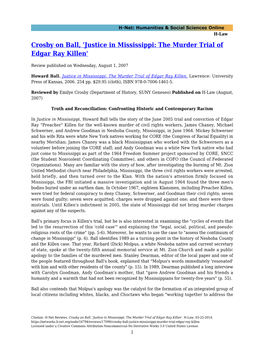 Justice in Mississippi: the Murder Trial of Edgar Ray Killen'