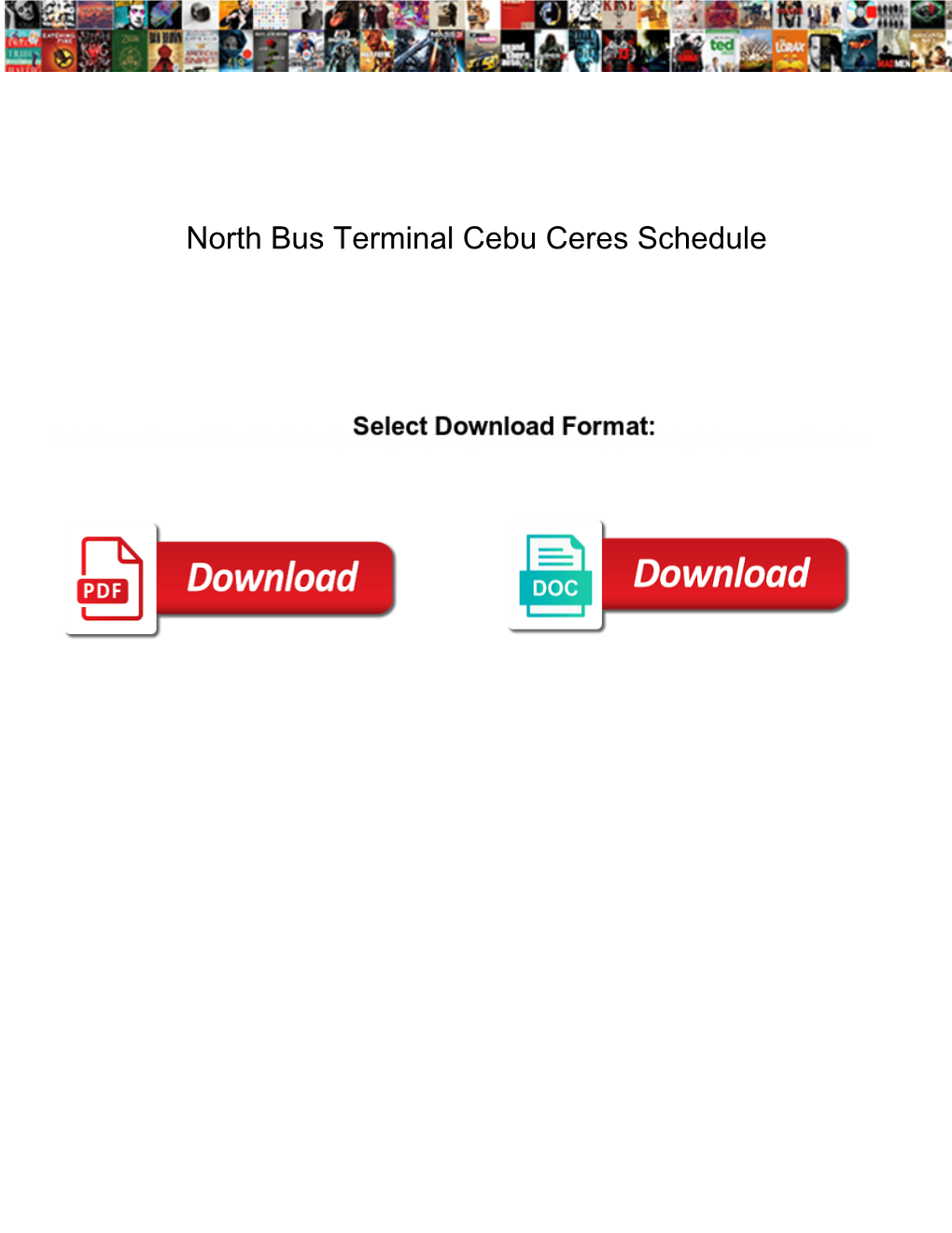 North Bus Terminal Cebu Ceres Schedule