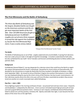 The First Minnesota and the Battle of Gettysburg