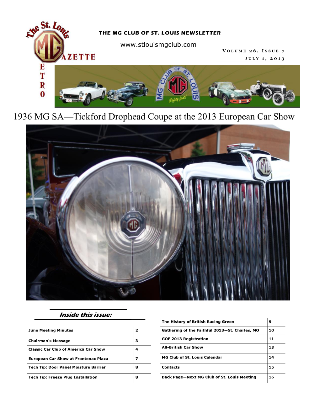1936 MG SA—Tickford Drophead Coupe at the 2013 European Car Show
