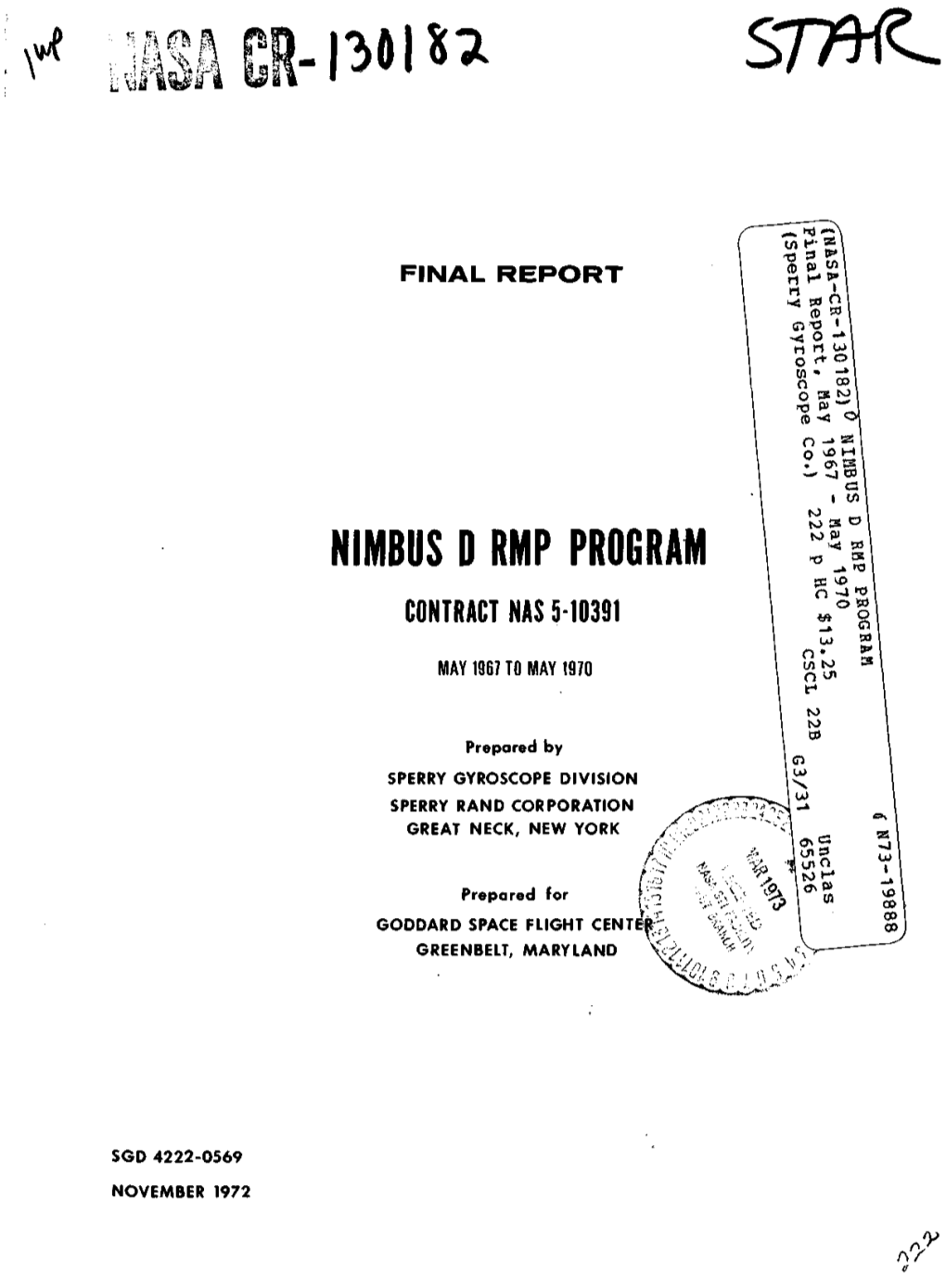 Nimbus D Rmp Program Contract Nas 5-10391