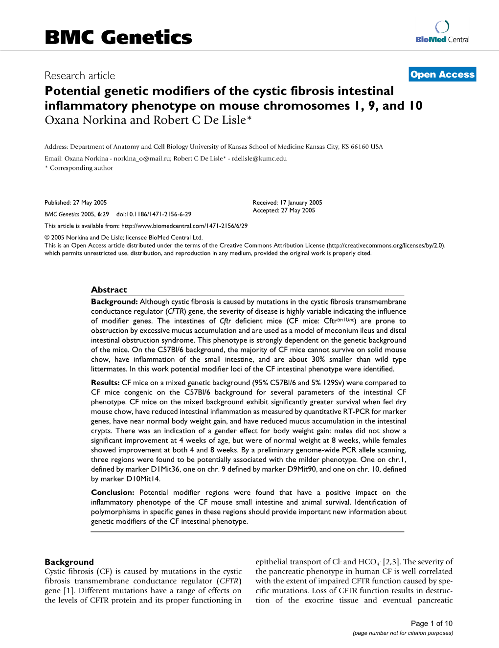 BMC Genetics Biomed Central