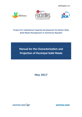 Manual for the Characterization and Projection of Municipal Solid Waste
