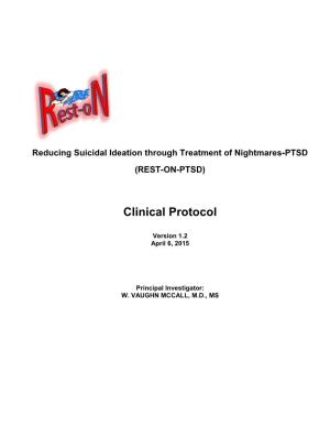 Reducing Suicidal Ideation Through Treatment of Nightmares-PTSD (REST-ON-PTSD)