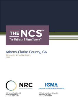 National Citizen Survey Community Livability