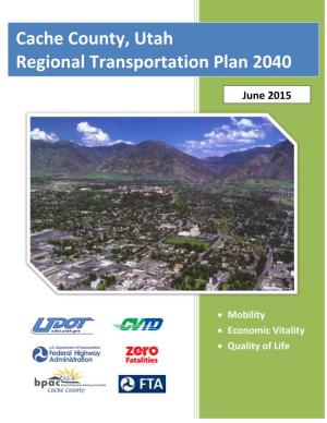 Cache County Regional Transportation Plan