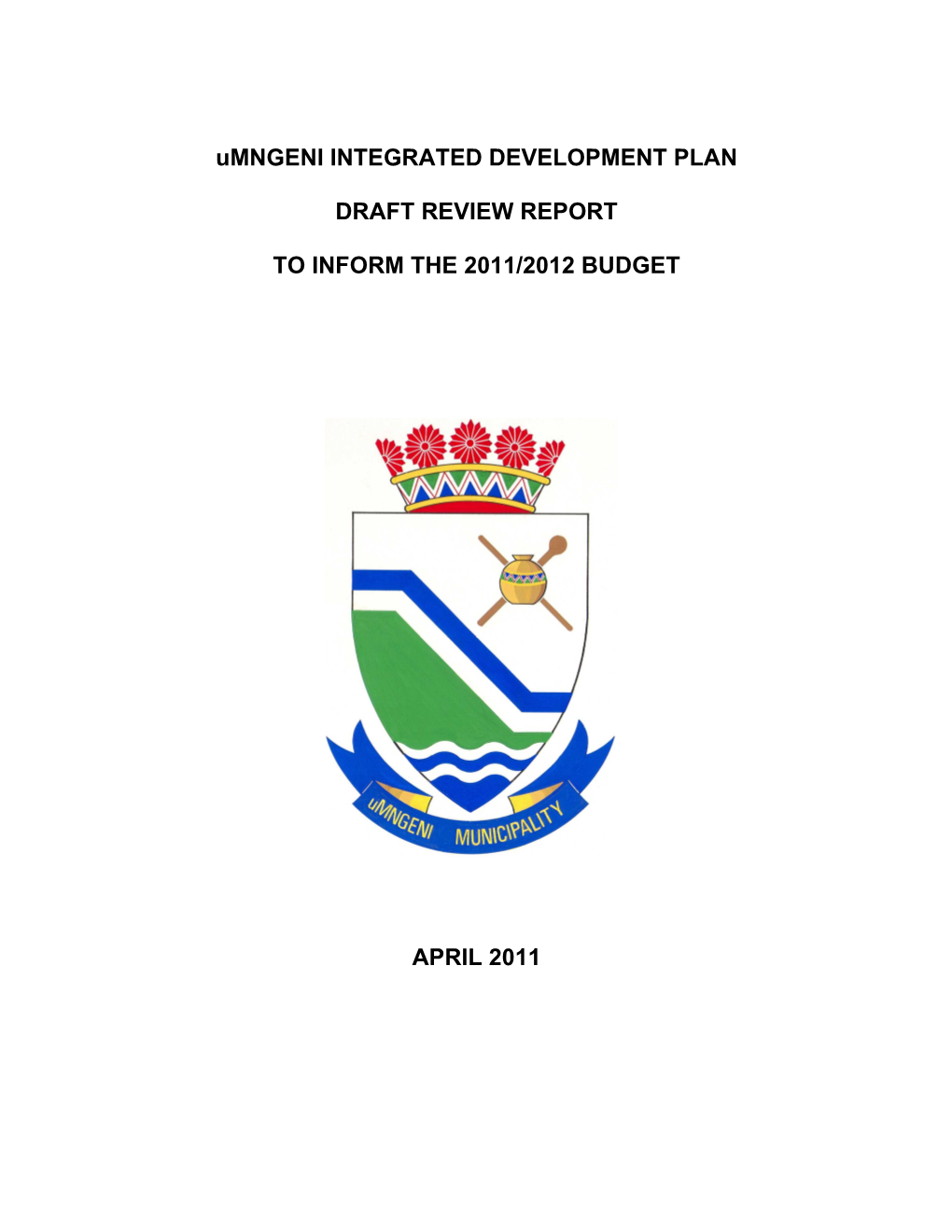 Umngeni Integrated Development Plan 2011
