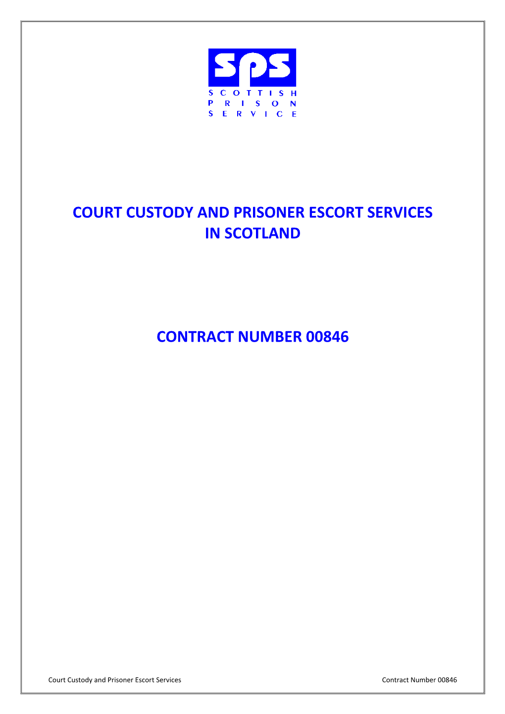 Court Custody and Prisoner Escort Services in Scotland