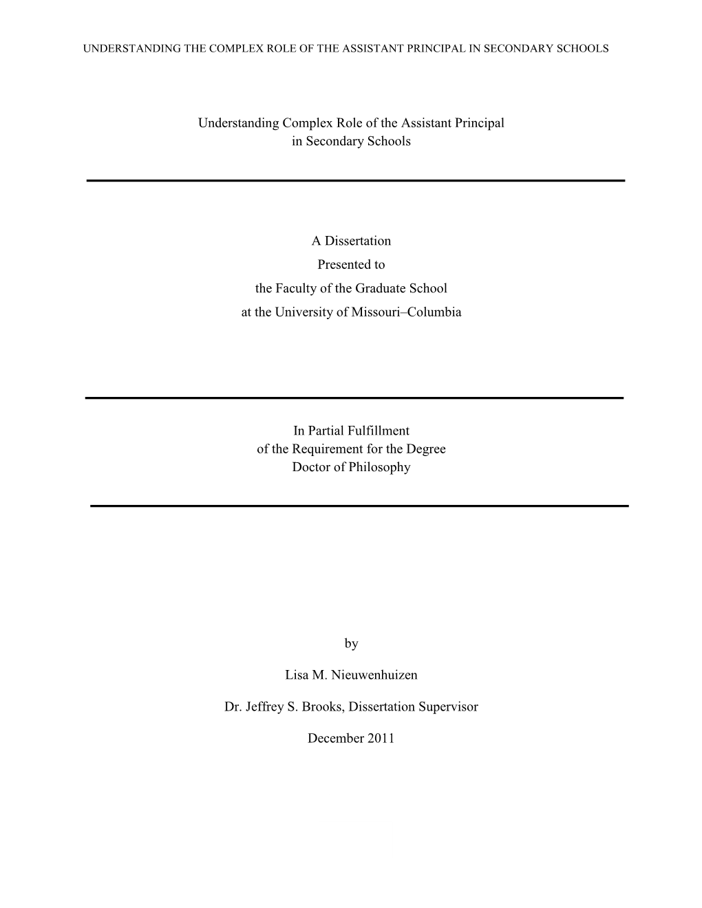 Understanding Complex Role of the Assistant Principal in Secondary Schools