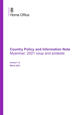 Myanmar: 2021 Coup and Protests