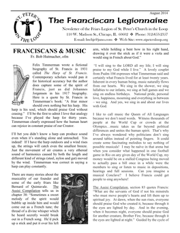 The Franciscan Legionnaire Newsletter of the Friars Legion of St