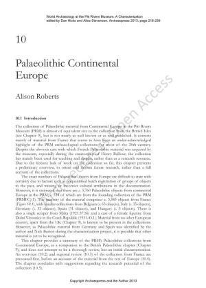 Palaeolithic Continental Europe