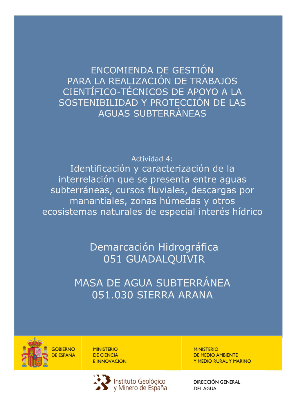 Demarcación Hidrográfica 051 GUADALQUIVIR MASA DE AGUA