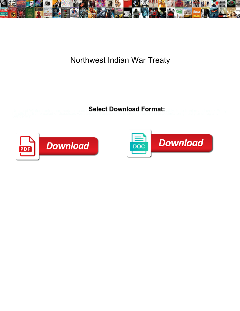 Northwest Indian War Treaty