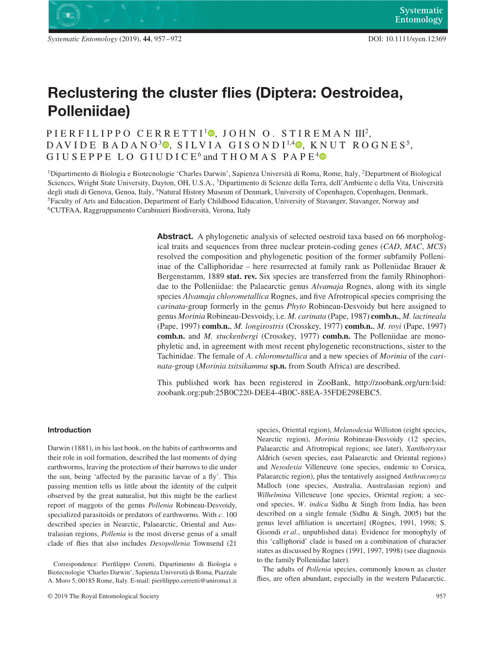 Reclustering the Cluster Flies 959