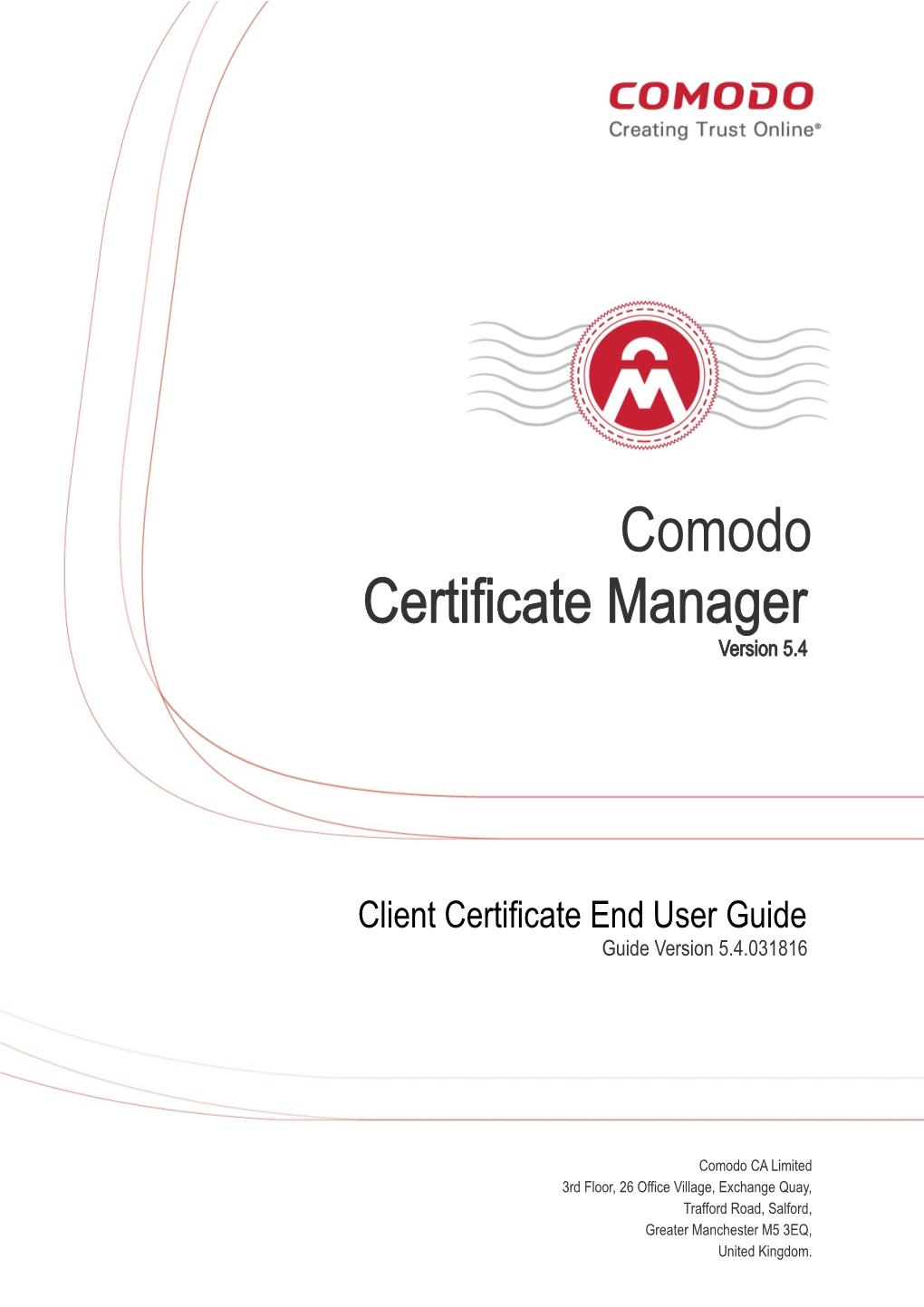 Comodo Certificate Manager Version 5.4