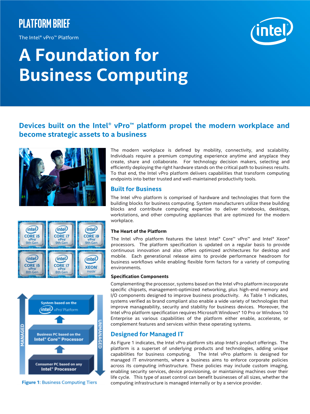 Intel® Vpro™ Platform Brief