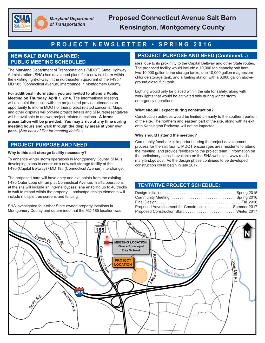 Proposed Connecticut Avenue Salt Barn Kensington, Montgomery County