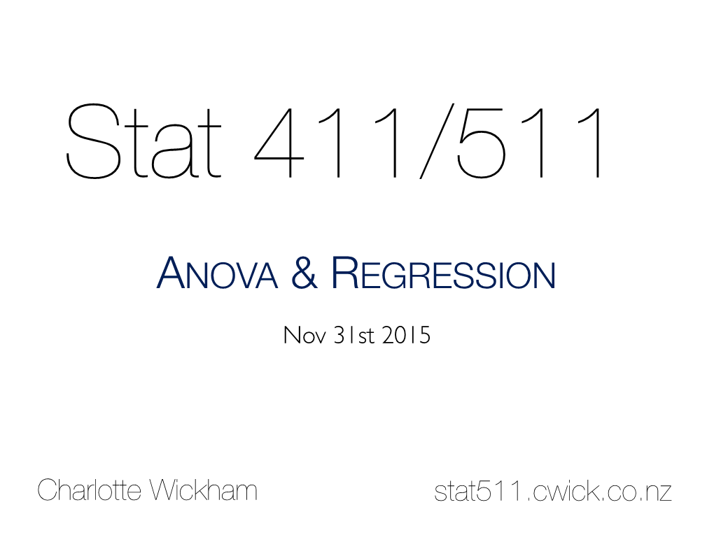 Anova & Regression