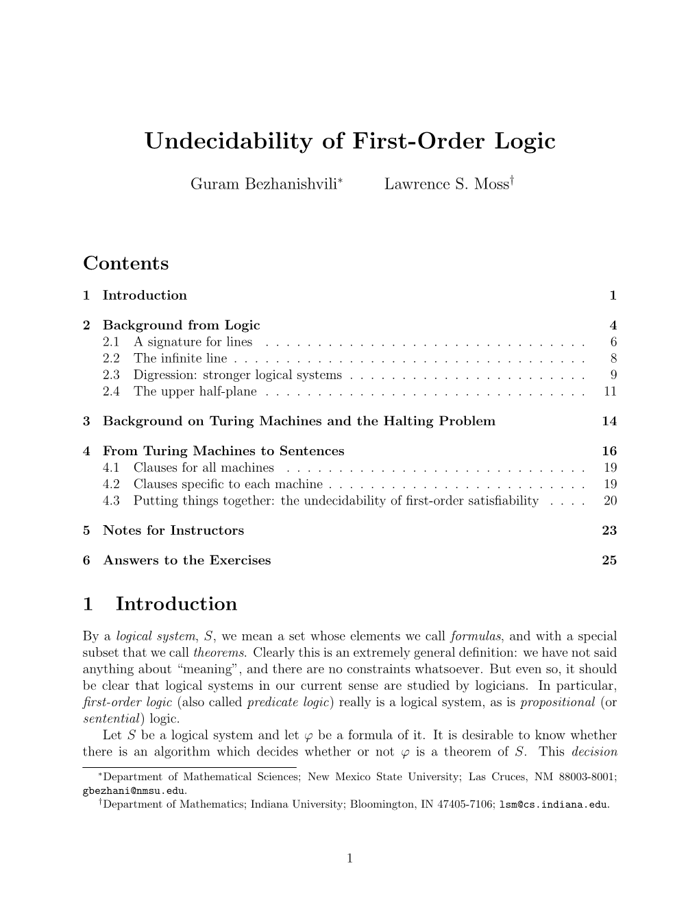 Undecidability of First-Order Logic