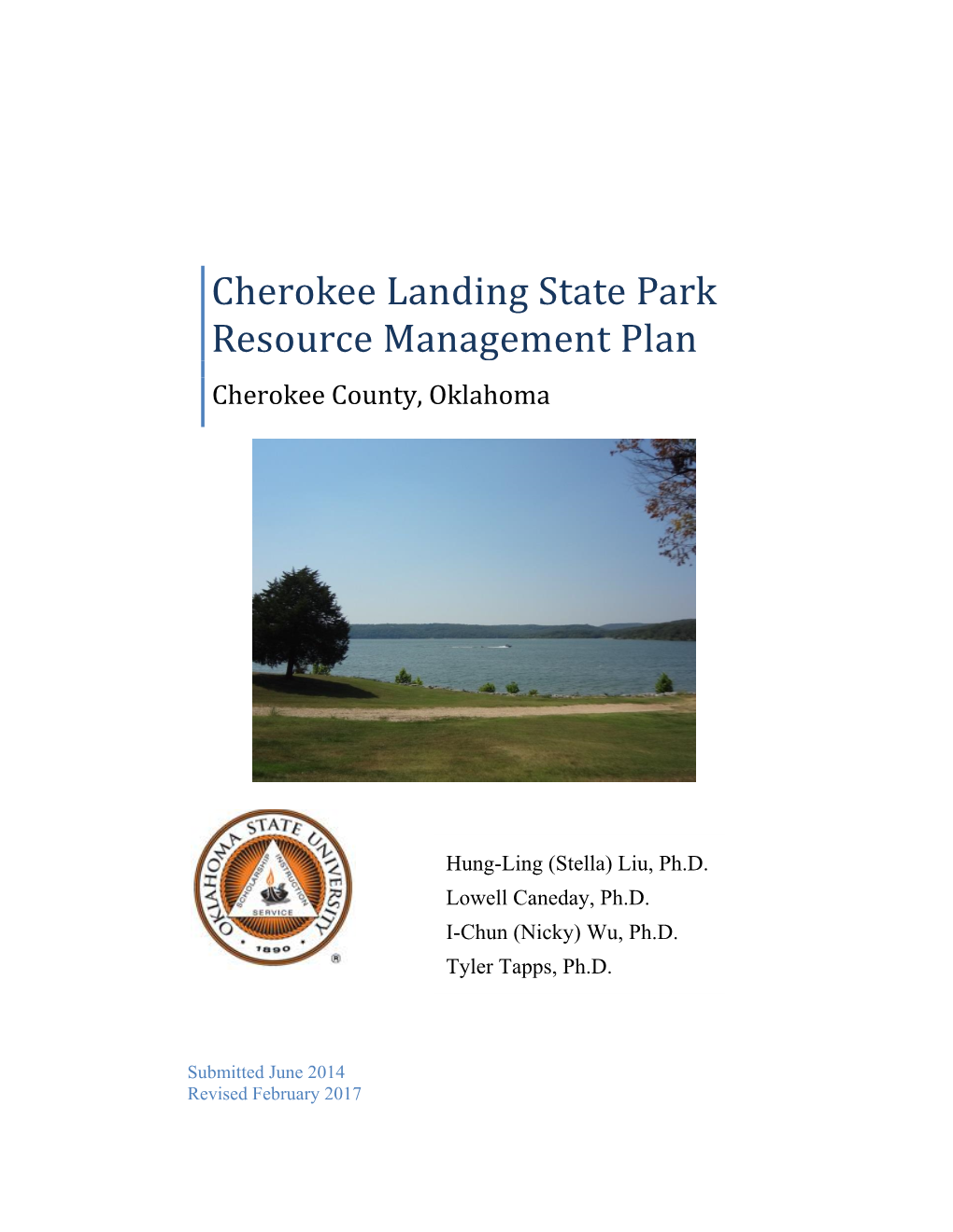 Cherokee Landing State Park Resource Management Plan