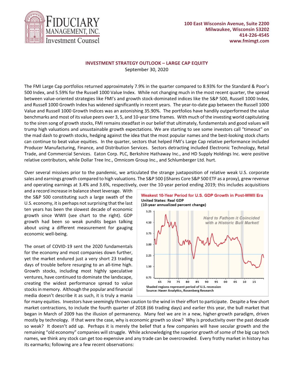 FMI Large Cap Equity