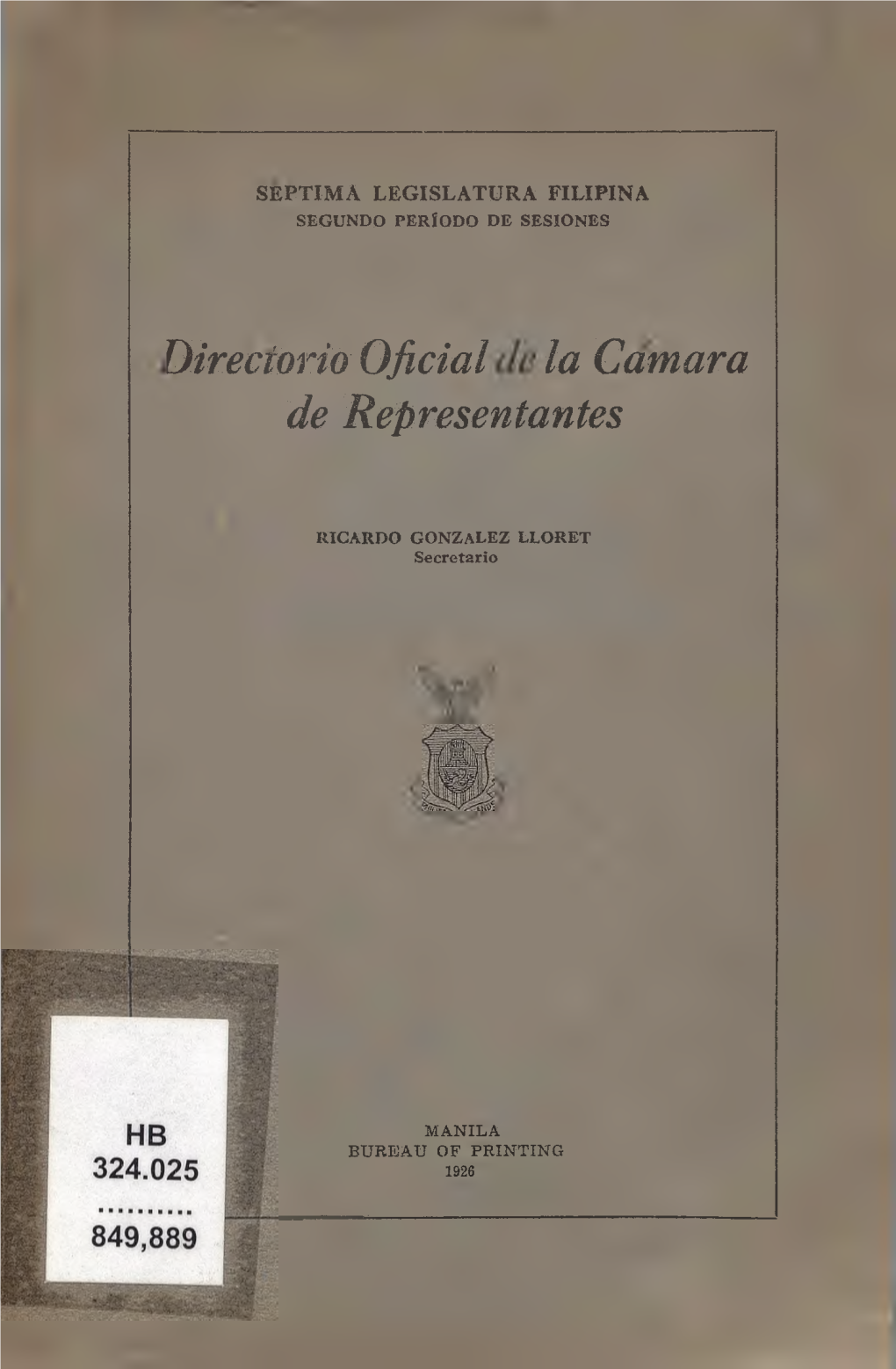 Directorio Oficial La Camara De Representantes