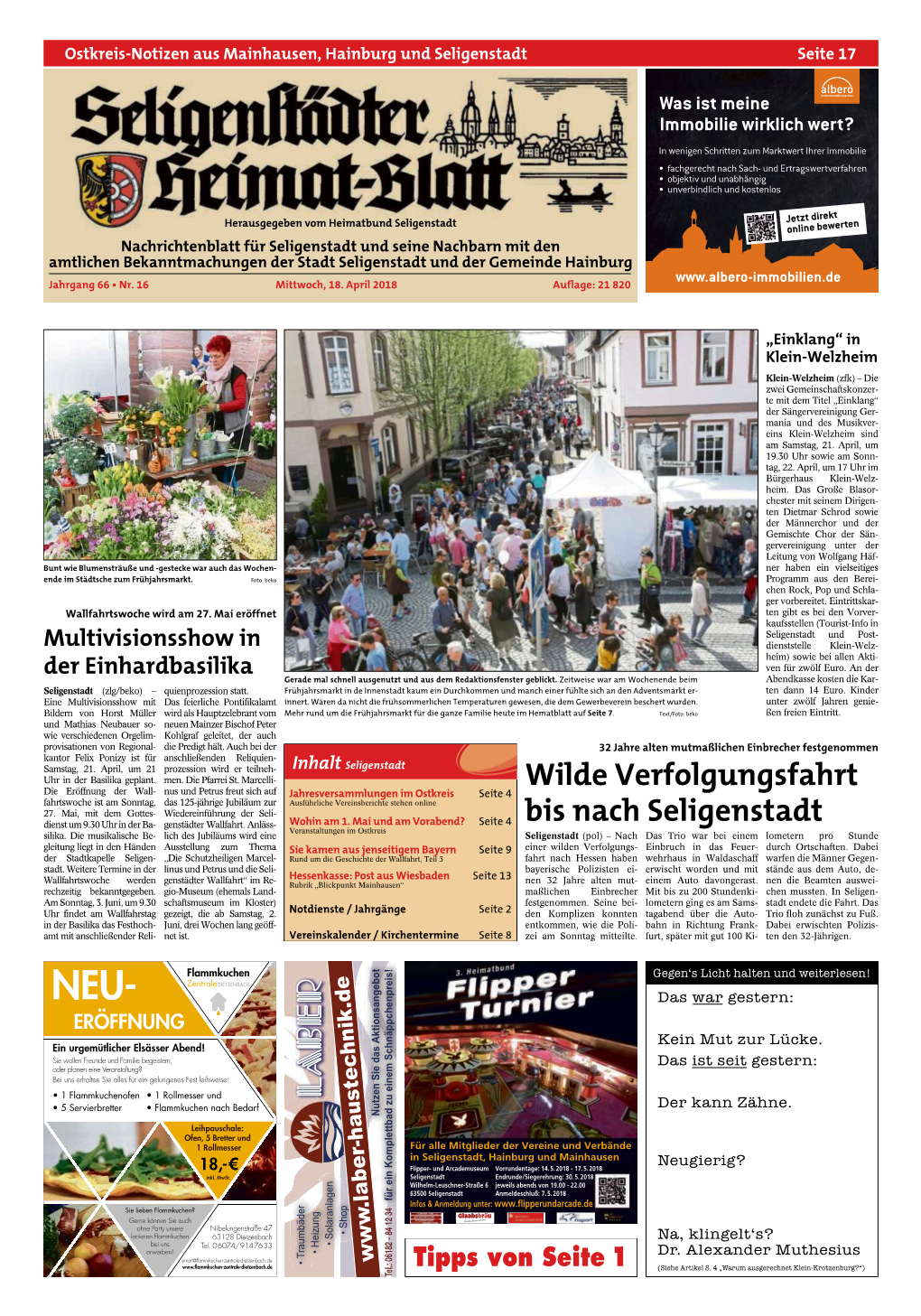 Ostkreis-Notizen Aus Mainhausen, Hainburg Und Seligenstadt Seite 17