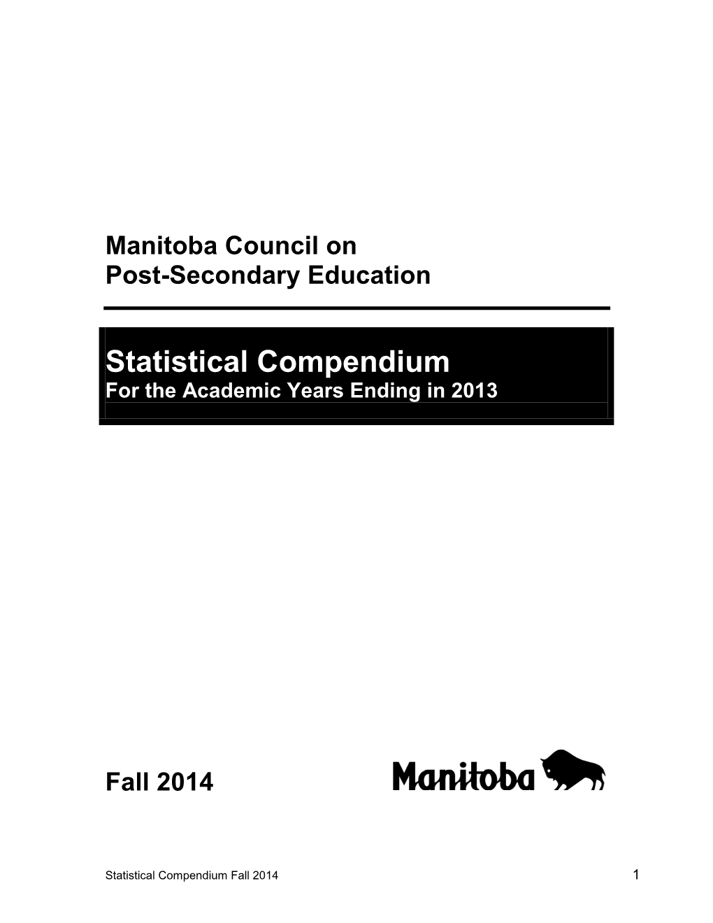 Statistical Compendium 2014