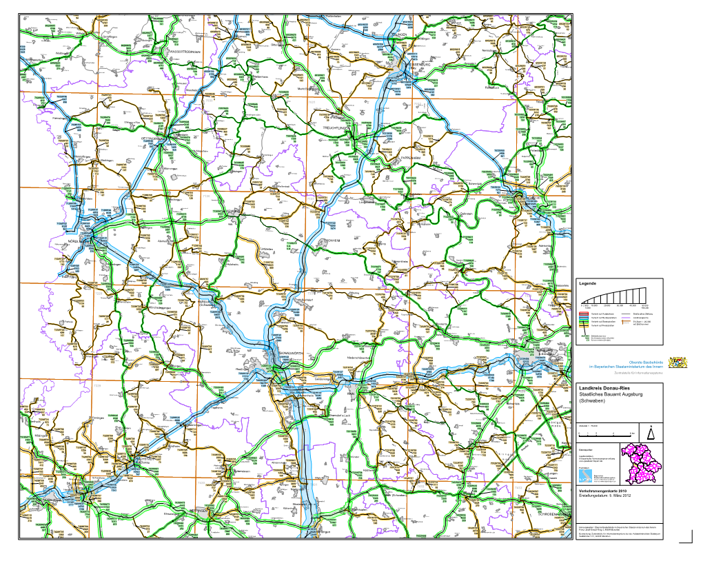 Verkehrsmengenkarte 2010 Donau-Ries