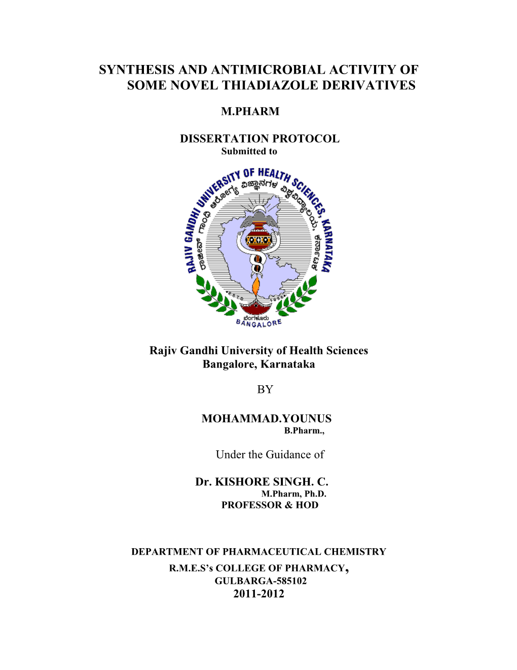 Synthesis and Antimicrobial Activity