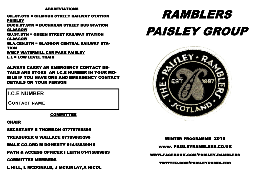Ramblers Paisley Group