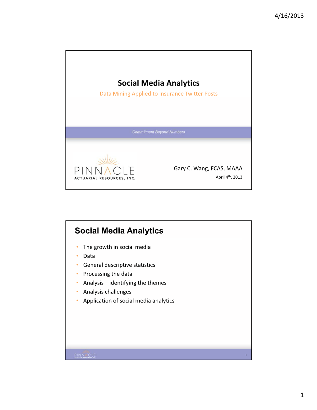 Social Media Analytics Data Mining Applied to Insurance Twitter Posts