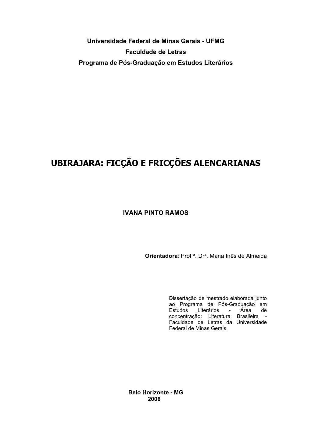 O Indianismo De Alencar Sob a Perspectiva De Um