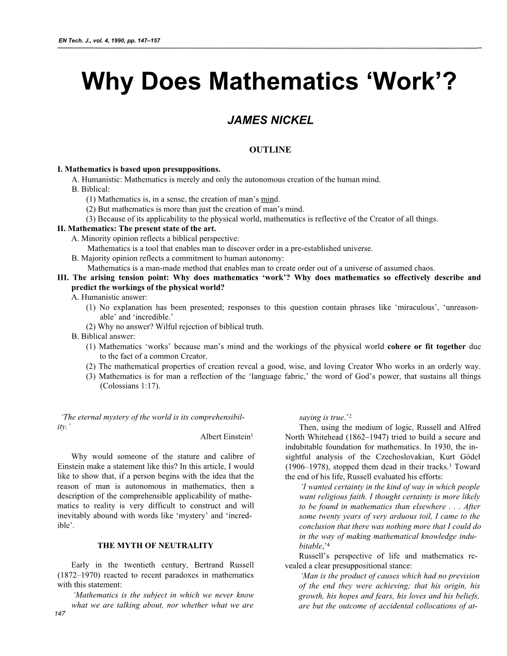 Why Does Mathematics ‘Work’?
