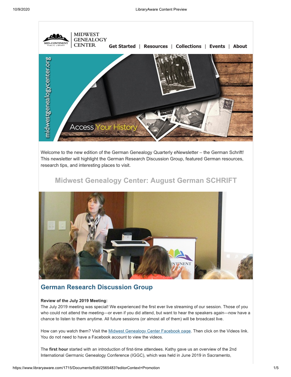 Midwest Genealogy Center: August German SCHRIFT
