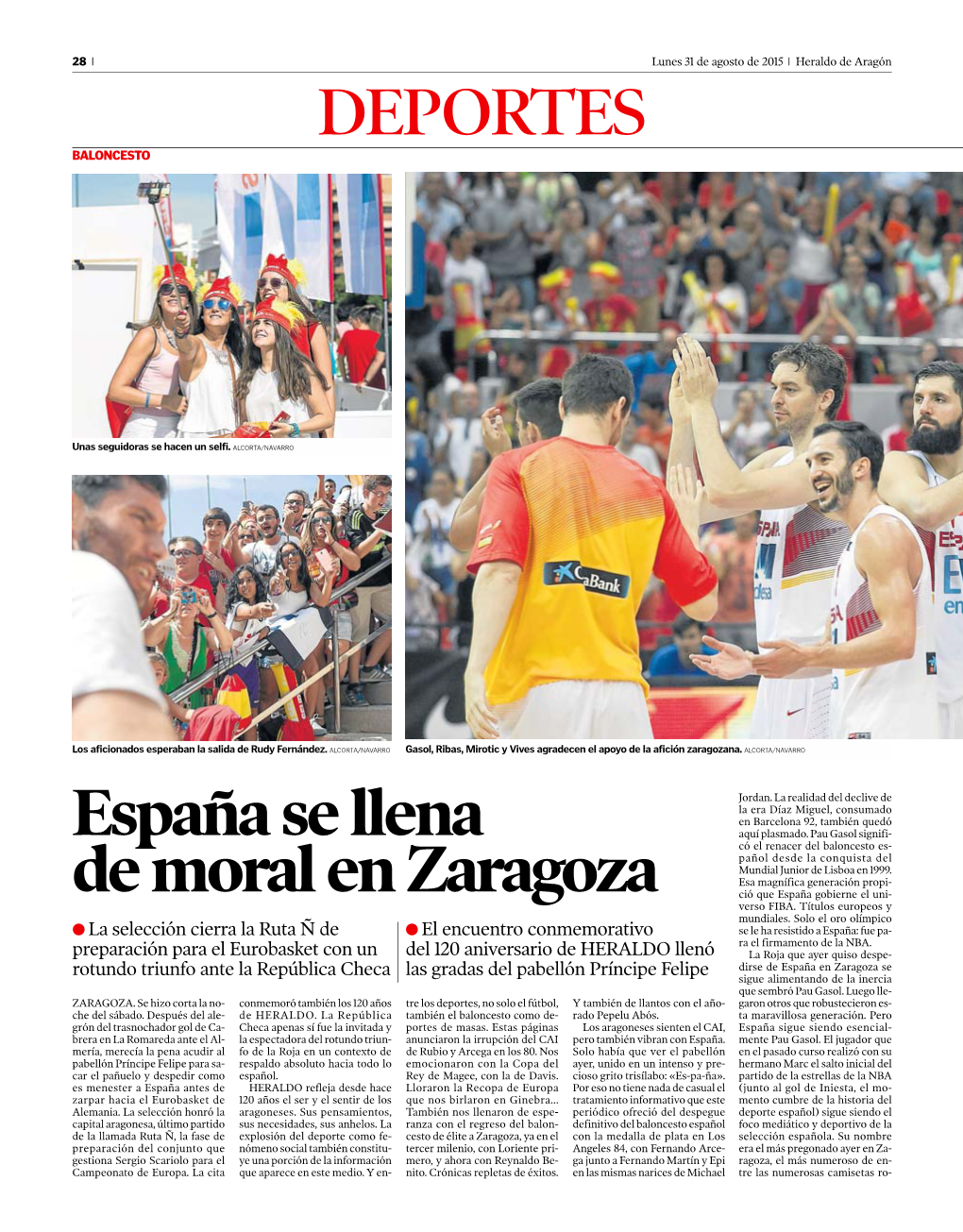 DEPORTES España Se Llena De Moral En Zaragoza