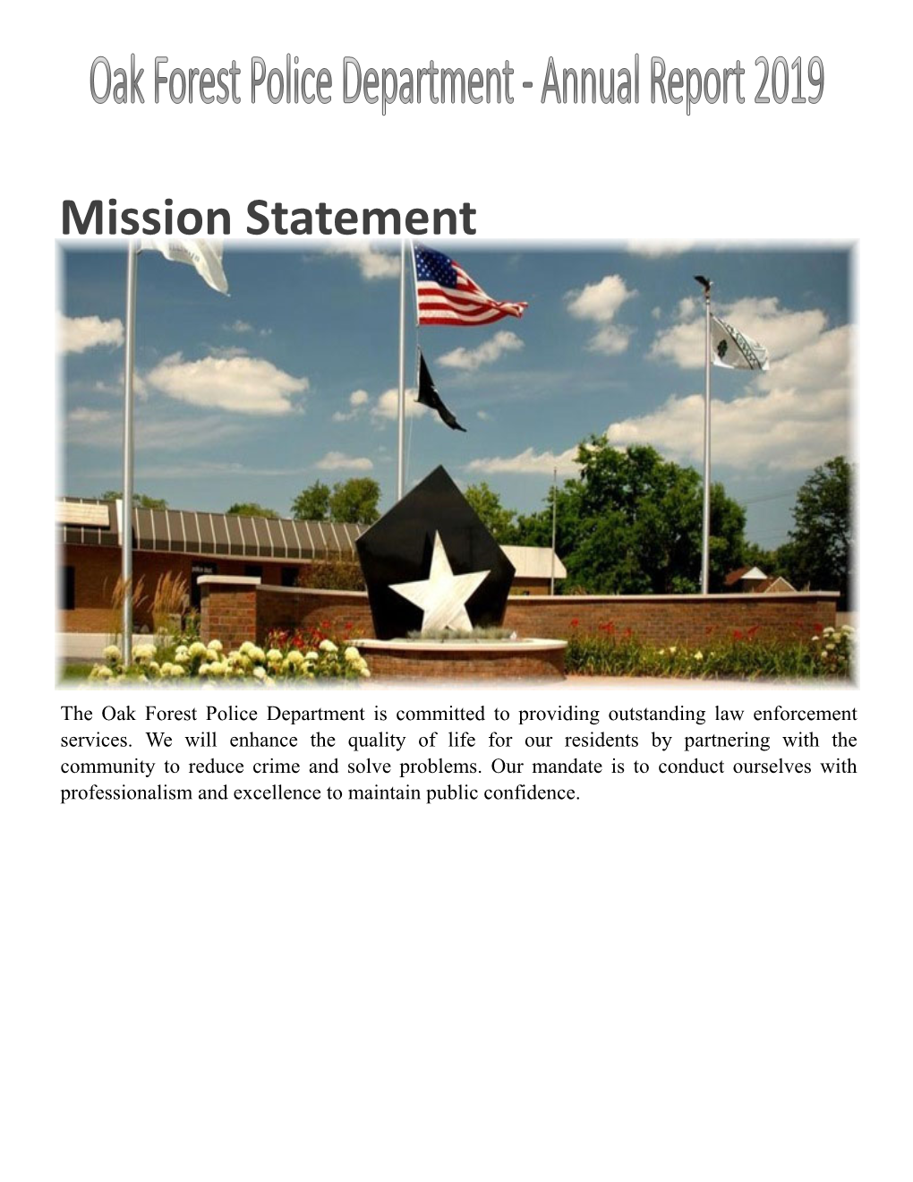 Police Department Annual Report 2019