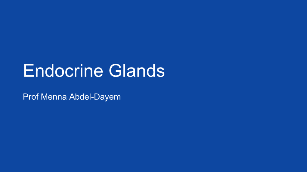 Endocrine Glands