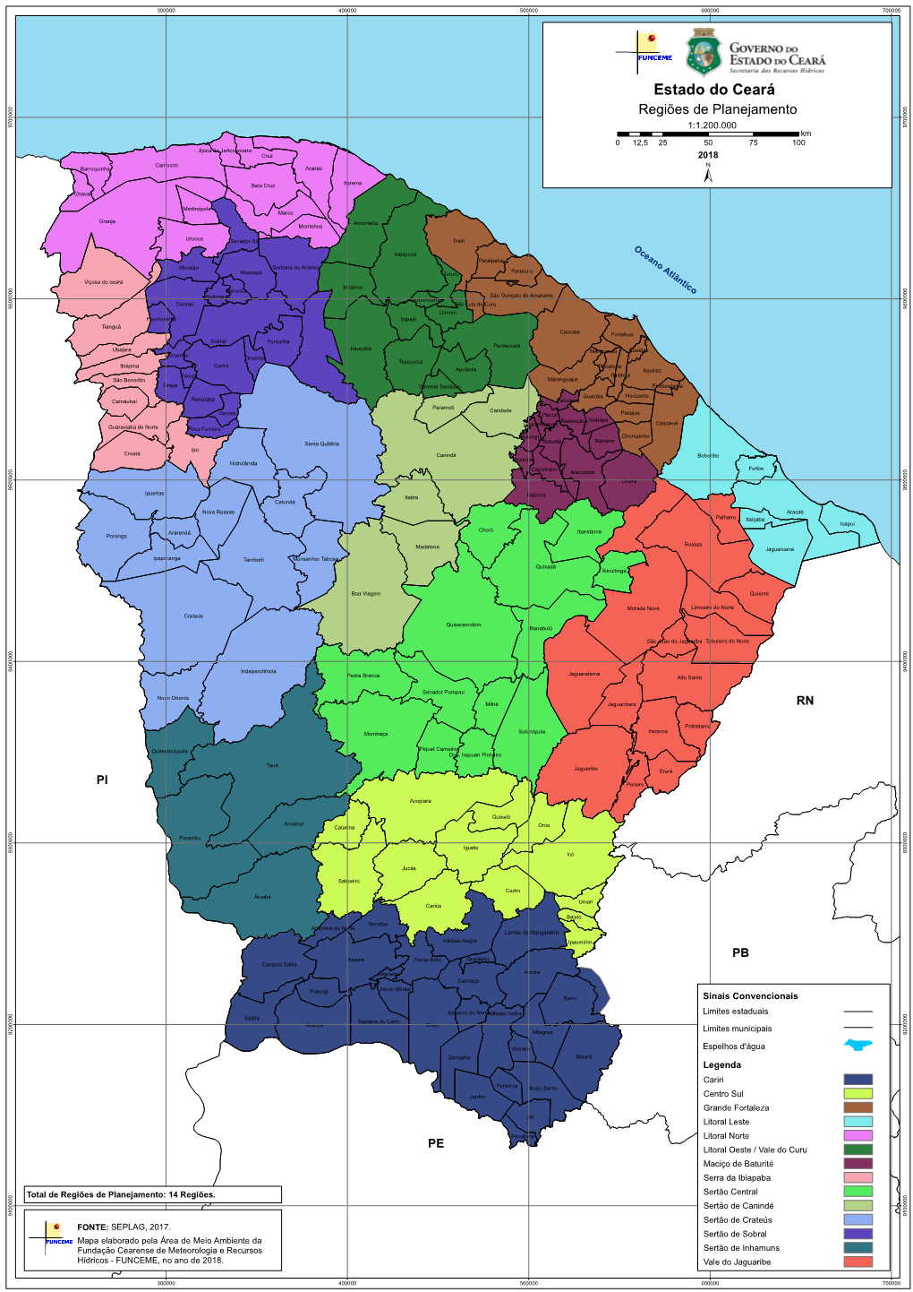 Regiões De Planejamento Do Estado Do Ceará