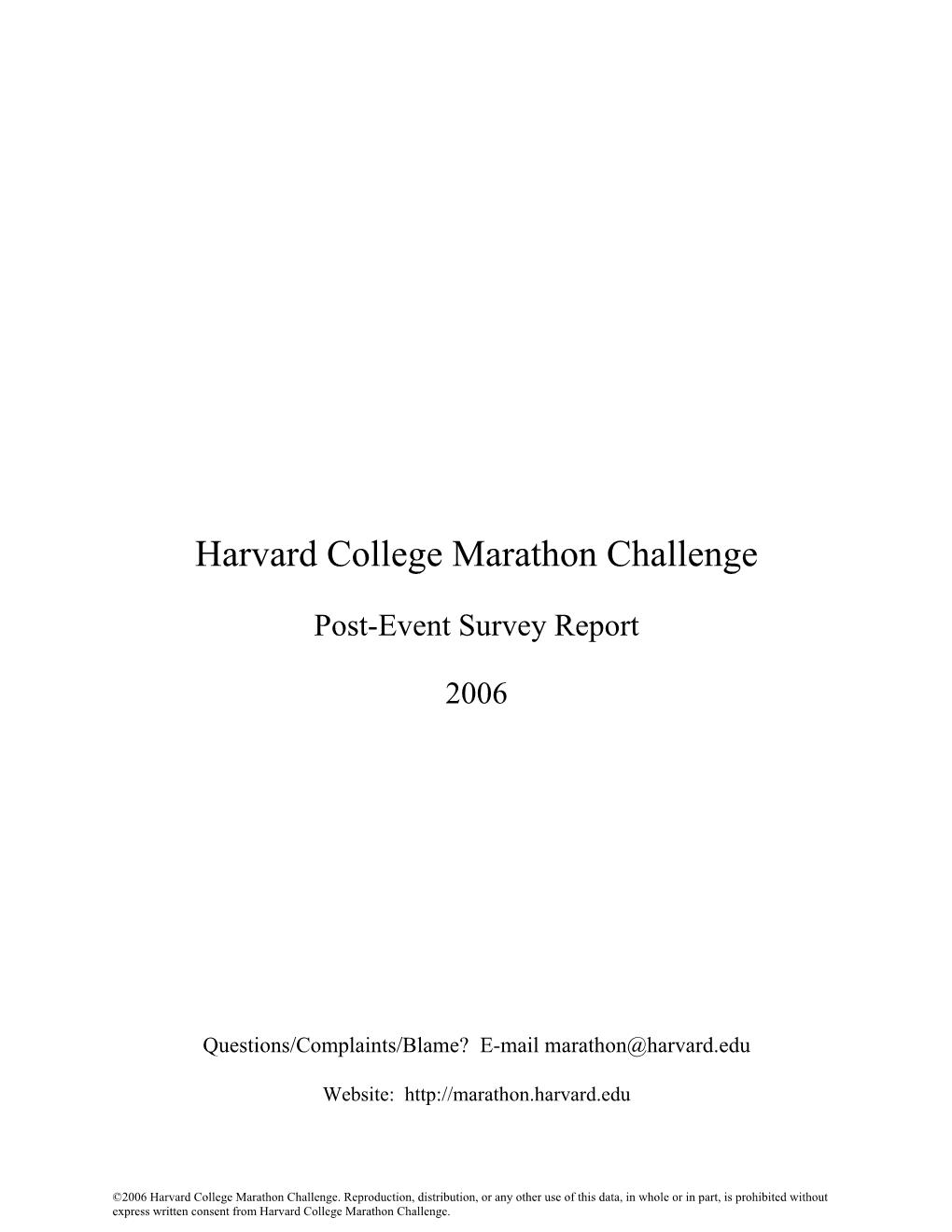 HCMC 2006 Survey Summary