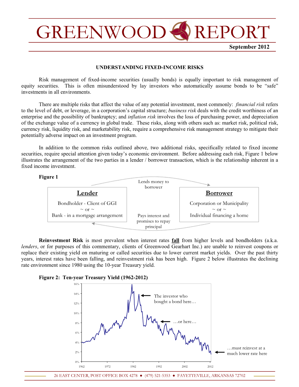 GREENWOOD REPORT September 2012