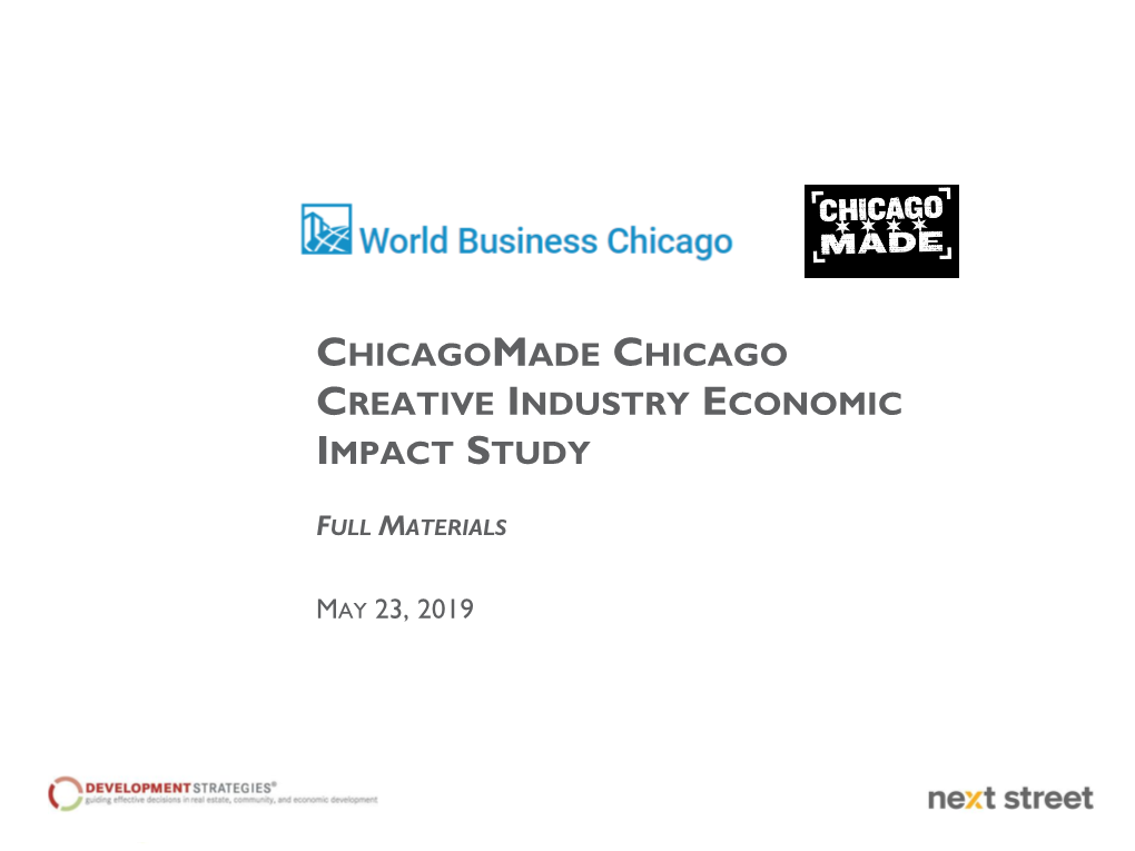 Chicagomade Chicago Creative Industries Economic Impact Study