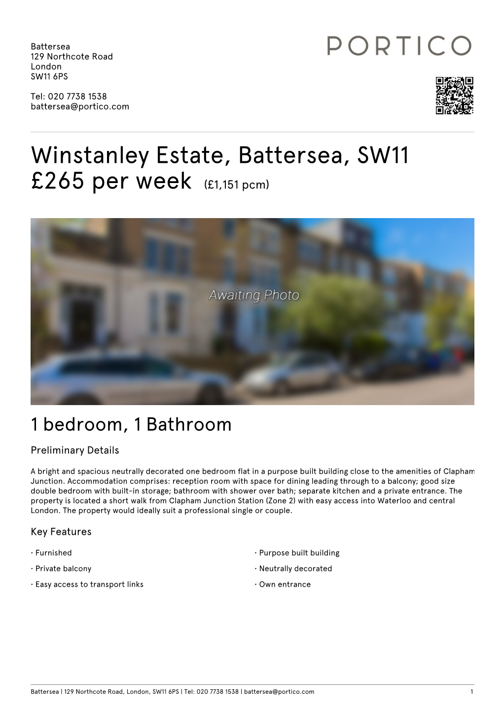Winstanley Estate, Battersea, SW11 £265 Per Week