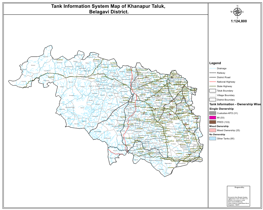 Tank Information System Map of Khanapur Taluk, Belagavi District