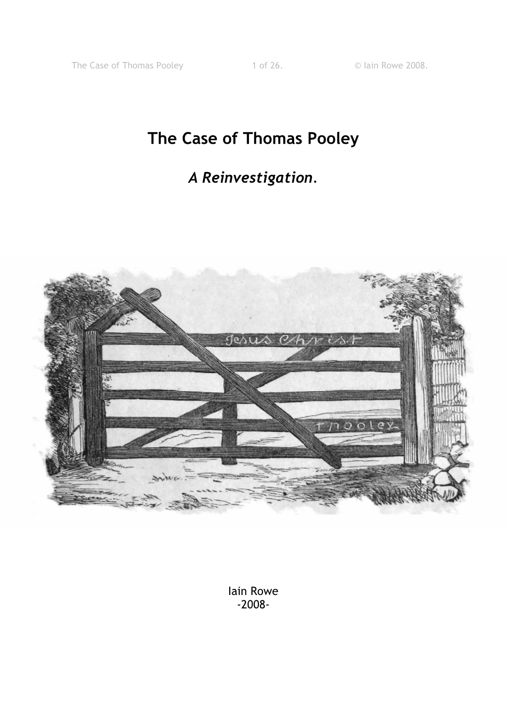 The Case of Thomas Pooley 1 of 26