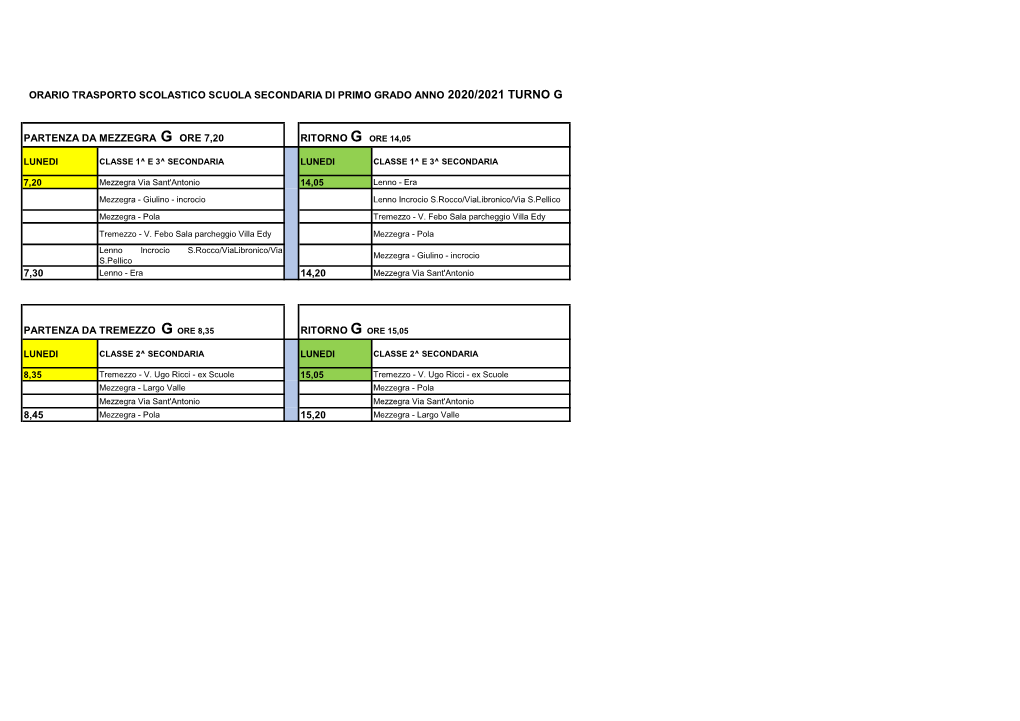 ORARIO TRASPORTO SCOLASTICO SECONDARIA TURNO G.Xlsx