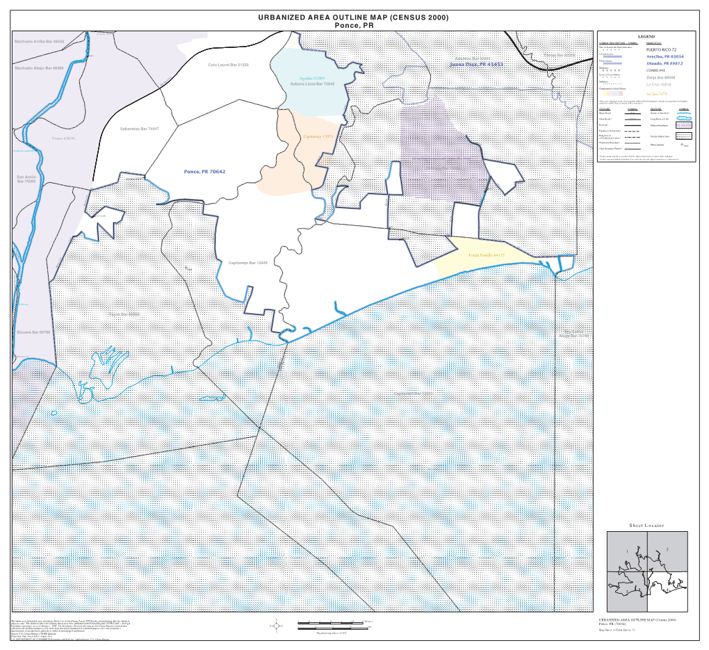 URBANIZED AREA OUTLINE MAP (CENSUS 2000) Ponce, PR