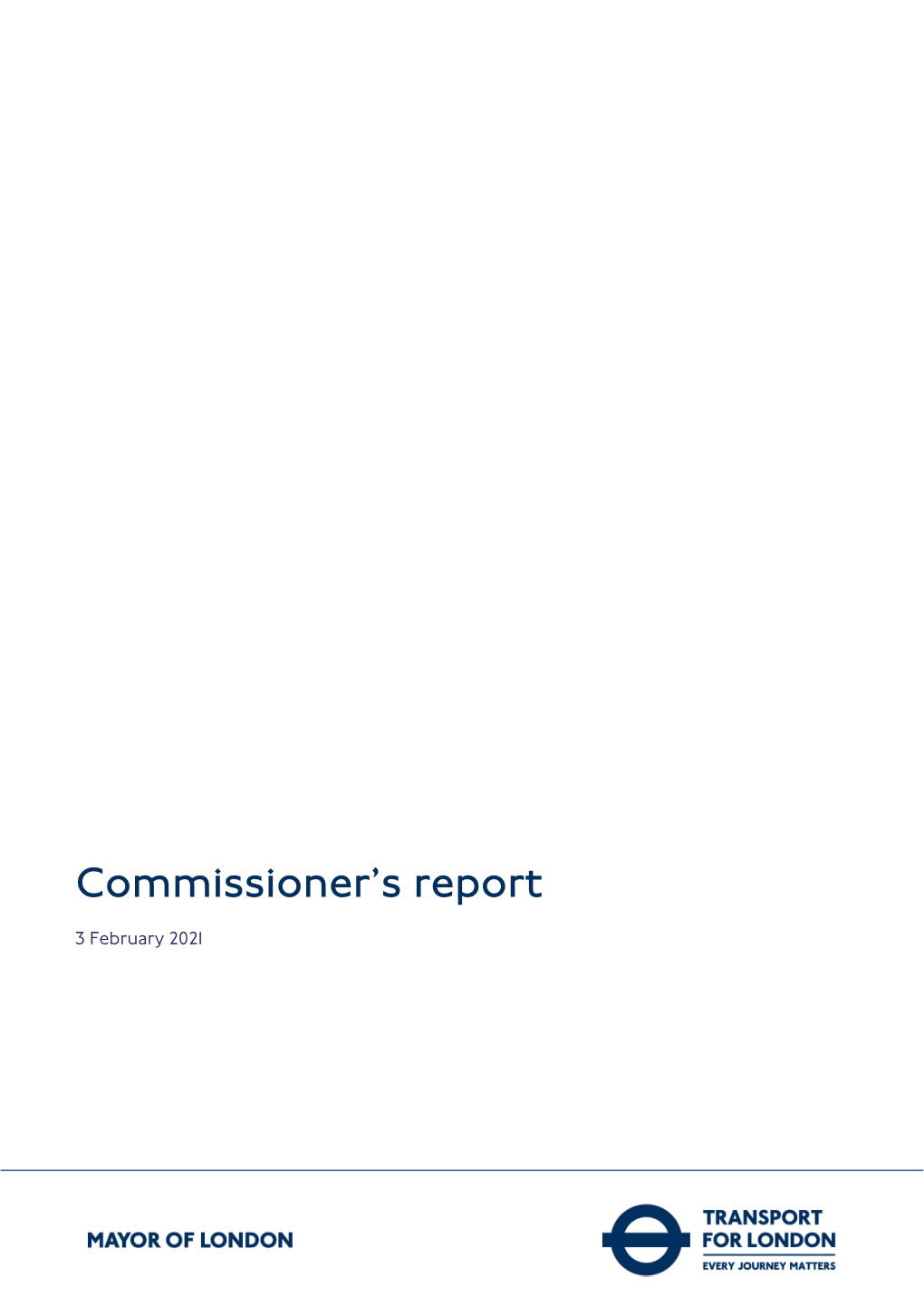 Commissioner's Report